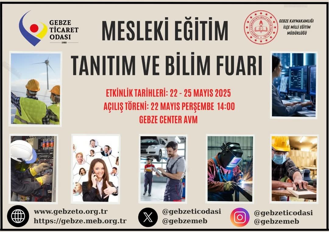 MESLEKİ EĞİTİM TANITIM VE BİLİM FUARI  GEBZE’DE KAPILARINI AÇIYOR