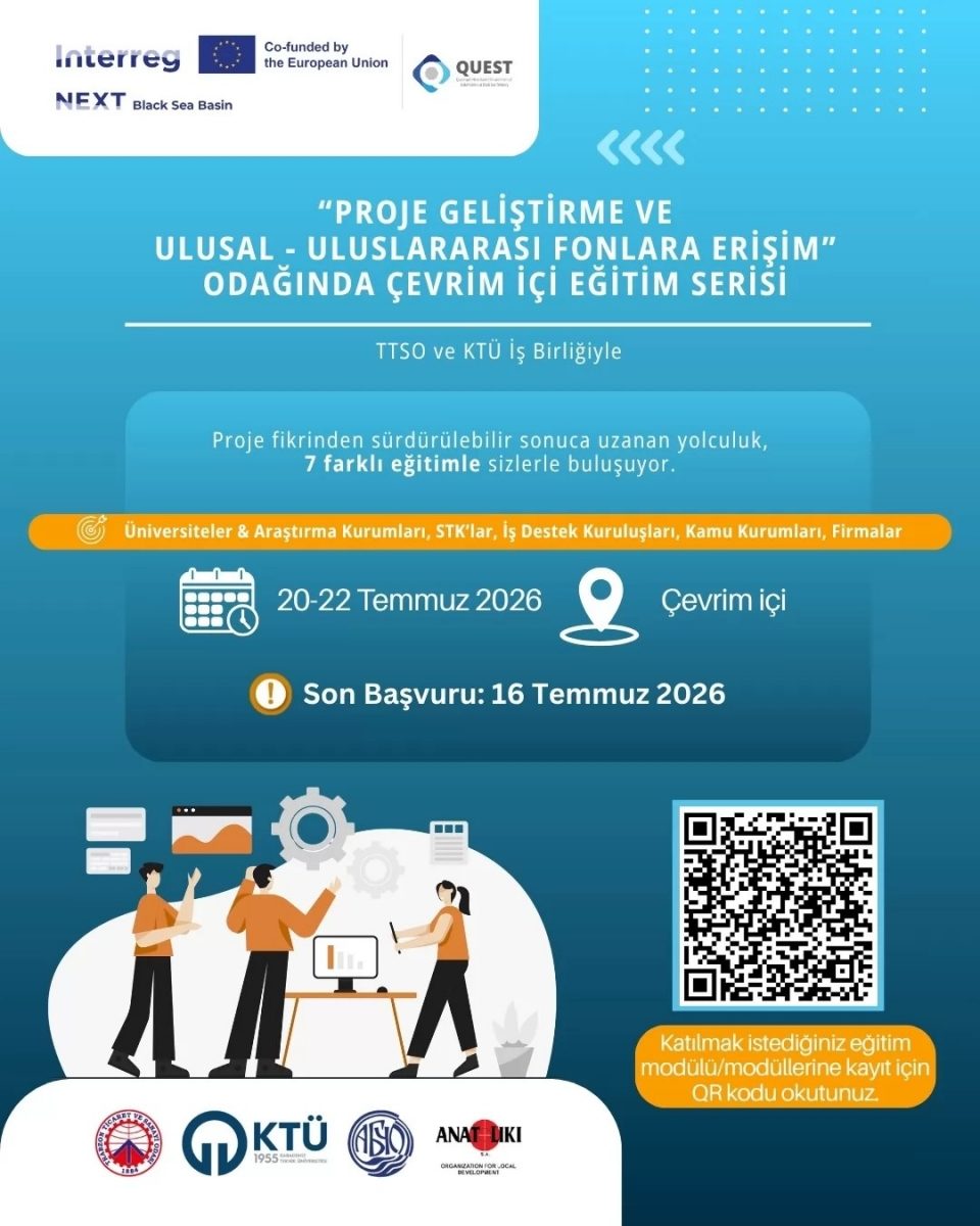 QUEST Projesi Kapsamında Düzenlenecek Çevrim İçi Eğitim Serisi Hakkında