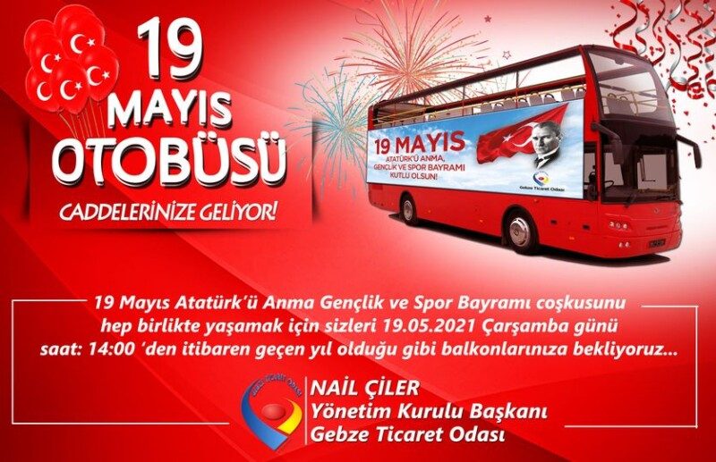 19 Mayıs Kutlama Otobüsü Caddelerinize Geliyor