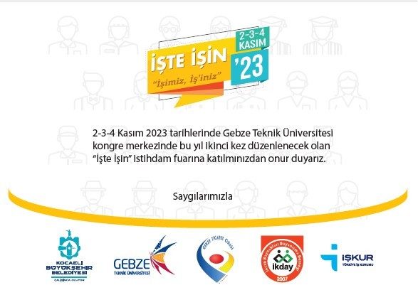 "İşte İş’in“ İstihdam Fuarı, 2 - 4 Kasım 2023