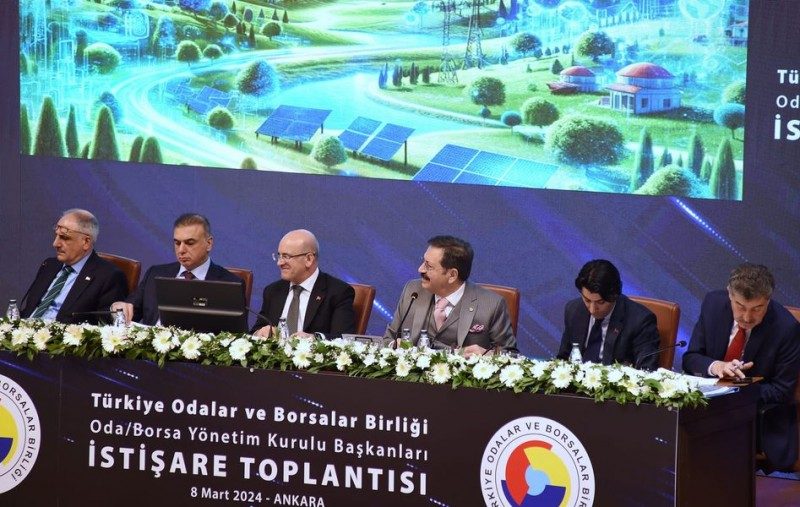 TÜRKİYE ODALAR VE BORSALAR BİRLİĞİ’NDE DÜZENLENEN ODA BORSA YÖNETİM KURULU BAŞKANLARI İSTİŞARE TOPLANTISINA KATILDIK