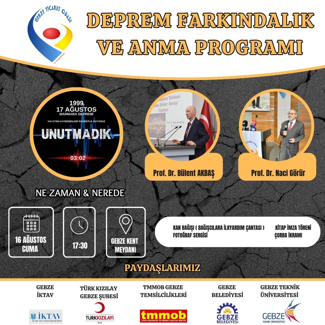 DEPREM FARKINDALIK VE ANMA PROGRAMI HAKKINDA