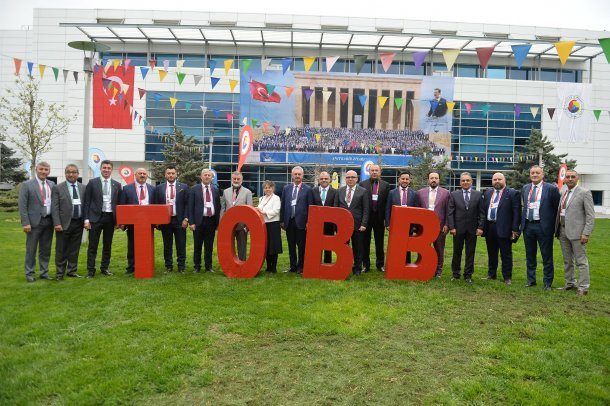 Yönetim Kurulu Başkanımız Meclis Başkanımız, Yönetim Kurulu Üyelerimiz ve TOBB Delegelerimiz ile birlikte TOBB 75. Genel Kurulunda