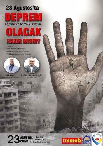 Deprem Eğitimi ve Anma Yürüyüşü programımıza davetlisiniz...