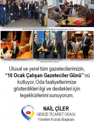 Yönetim Kurulu Başkanımız, 10 Ocak Çalışan Gazeteciler Günü nü Kutladı