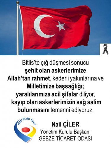 Bitlis te Şehit Olan Askerlerimiz İçin Başsağlığı Mesajı