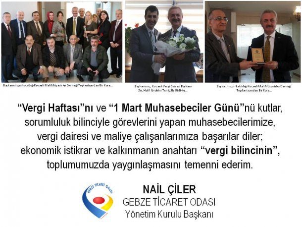 <div>Yönetim Kurulu Başkanımız NAİL ÇİLER' in Vergi Haftası ve Muhasebeciler Günü Mesajı</div>