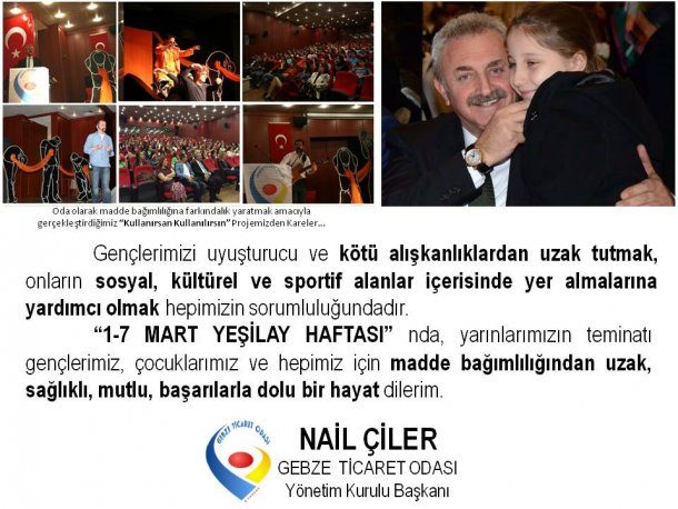 <div>Yönetim Kurulu Başkanımız Nail ÇİLER'in, Yeşilay Haftası Mesajı</div>