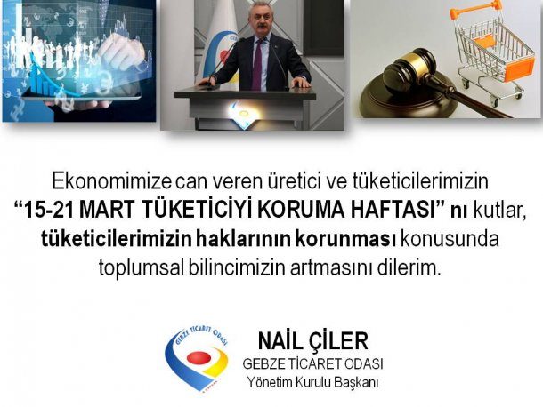 <div>Yönetim Kurulu Başkanımız NAİL ÇİLER, Tüketici Hakları Koruma Haftası' nı Kutladı</div>