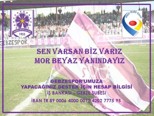 <div>GEBZESPOR'UMUZA YAPACAĞINIZ DESTEK İÇİN HESAP BİLGİSİ</div>