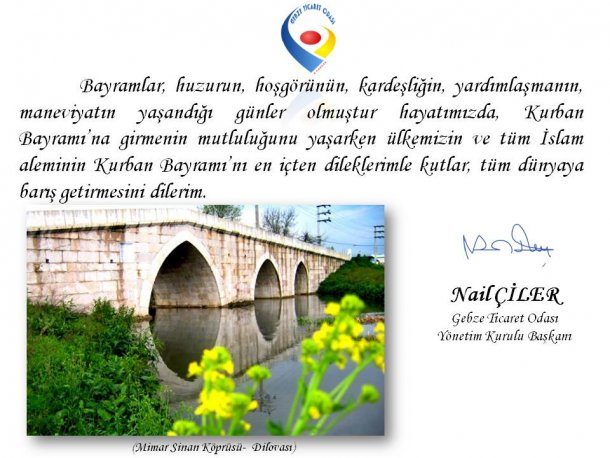 Yönetim Kurulu Başkanımız Sn. Nail ÇİLER in Kurban Bayramı Mesajı