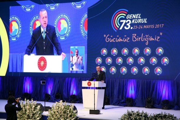 Cumhurbaşkanımız Sn. Recep Tayyip ERDOĞAN ın teşrifleriyle TOBB ETÜ de Düzenlenen TOBB 73. Genel Kurulu ndayız.