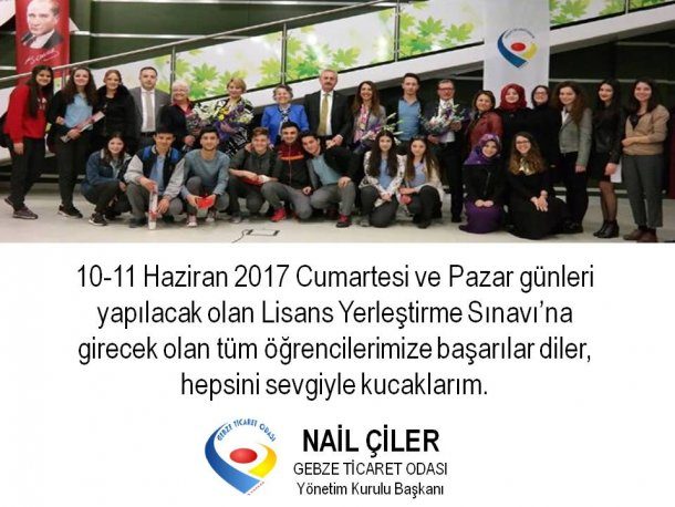 <div>Yönetim Kurulu Başkanımız NAİL ÇİLER LYS Sınavı'na Girecek Öğrencilere Başarılar Diledi.</div>